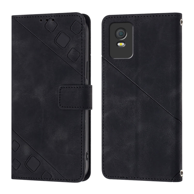 Skin Feel Embossed Leather Phone Case, For TCL 403, For TCL 40 R 5G, For TCL 30 XL T701DL, For TCL 305 / 306 / 30 SE-AL02, For TCL Stylus 5G, For TCL 303, For TCL 30T T603DL, For TCL 30Z T602DL