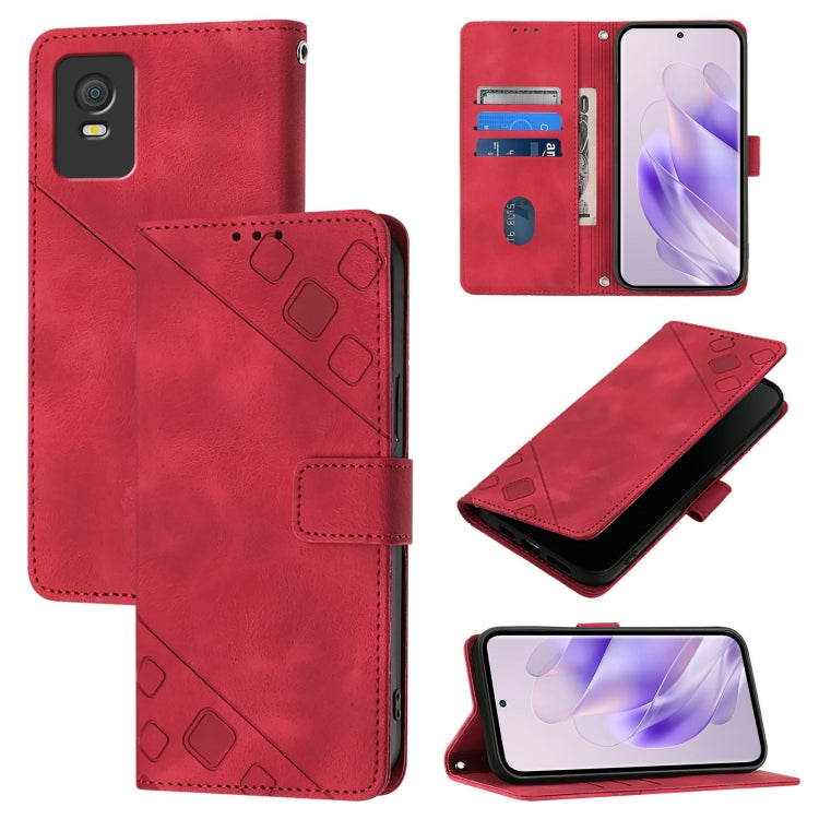 Skin Feel Embossed Leather Phone Case, For TCL 403, For TCL 40 R 5G, For TCL 30 XL T701DL, For TCL 305 / 306 / 30 SE-AL02, For TCL Stylus 5G, For TCL 303, For TCL 30T T603DL, For TCL 30Z T602DL