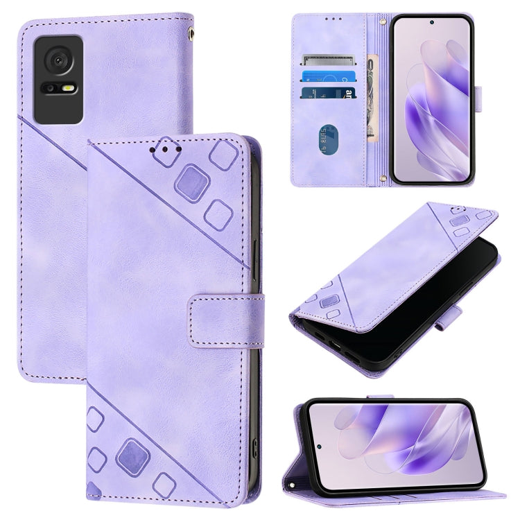 Skin Feel Embossed Leather Phone Case, For TCL 50 5G, For TCL 50 SE, For TCL 501, For TCL 505, For TCL 502, For TCL 405 / 406 / 408, For TCL 40 XL / 40 T T608DL, For TCL 40 SE