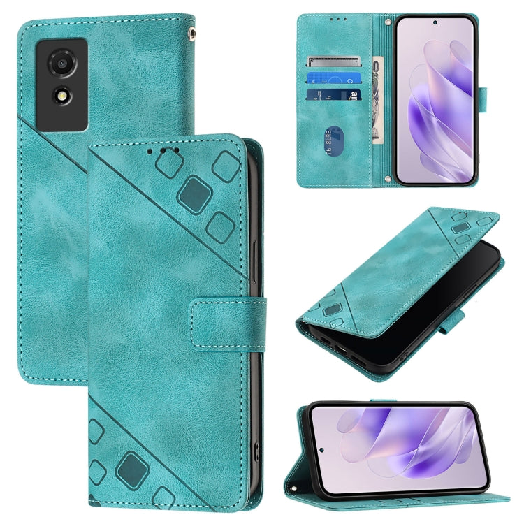 Skin Feel Embossed Leather Phone Case, For TCL 50 5G, For TCL 50 SE, For TCL 501, For TCL 505, For TCL 502, For TCL 405 / 406 / 408, For TCL 40 XL / 40 T T608DL, For TCL 40 SE