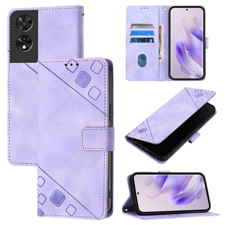 Skin Feel Embossed Leather Phone Case, For TCL 50 5G, For TCL 50 SE, For TCL 501, For TCL 505, For TCL 502, For TCL 405 / 406 / 408, For TCL 40 XL / 40 T T608DL, For TCL 40 SE