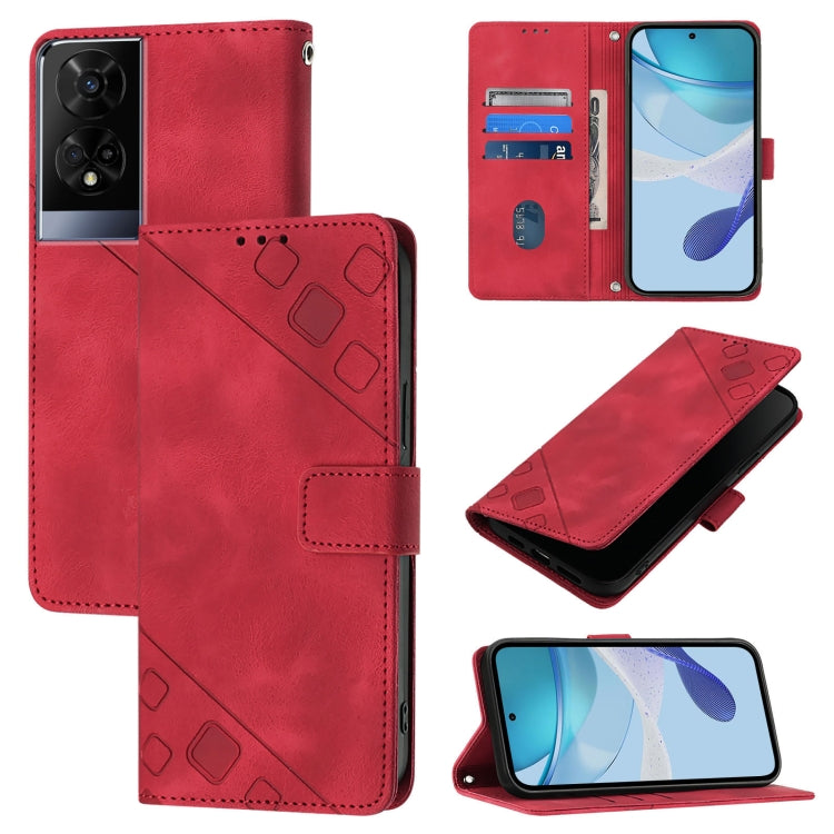 Skin Feel Embossed Leather Phone Case, For TCL K32 5G / K33, For TCL 60 NxtPaper, For TCL 60 SE NxtPaper / 605, For TCL 50 Pro NxtPaper, For TCL 201, For TCL 50 XL 5G, For TCL 50 LE 5G, For TCL 50 XE