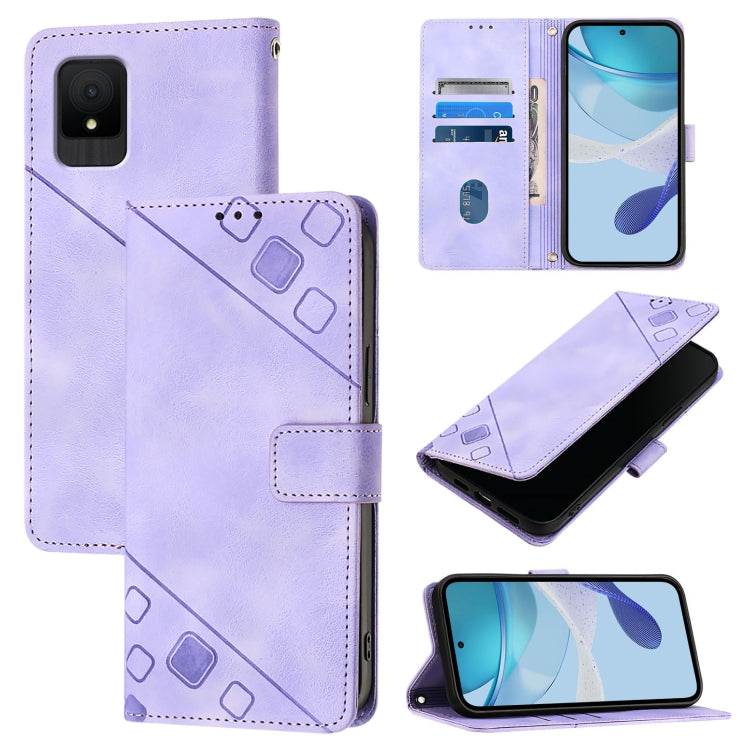 Skin Feel Embossed Leather Phone Case, For TCL 50 5G, For TCL 50 SE, For TCL 501, For TCL 505, For TCL 502, For TCL 405 / 406 / 408, For TCL 40 XL / 40 T T608DL, For TCL 40 SE