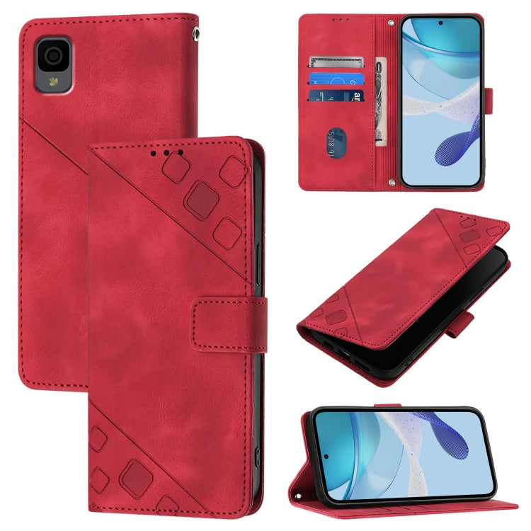Skin Feel Embossed Leather Phone Case, For TCL 403, For TCL 40 R 5G, For TCL 30 XL T701DL, For TCL 305 / 306 / 30 SE-AL02, For TCL Stylus 5G, For TCL 303, For TCL 30T T603DL, For TCL 30Z T602DL