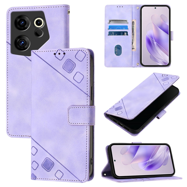 Skin Feel Embossed Leather Phone Case, For Tecno Spark 20 Pro+, For Tecno Spark 20 Pro, For Tecno Spark Go 2024 / Spark 20C, For Tecno Spark 20, For Tecno Pova 5 Pro 5G, For Tecno Pova Neo 3, For Tecno Pova 5 4G, For Tecno Camon 20 Premier 5G