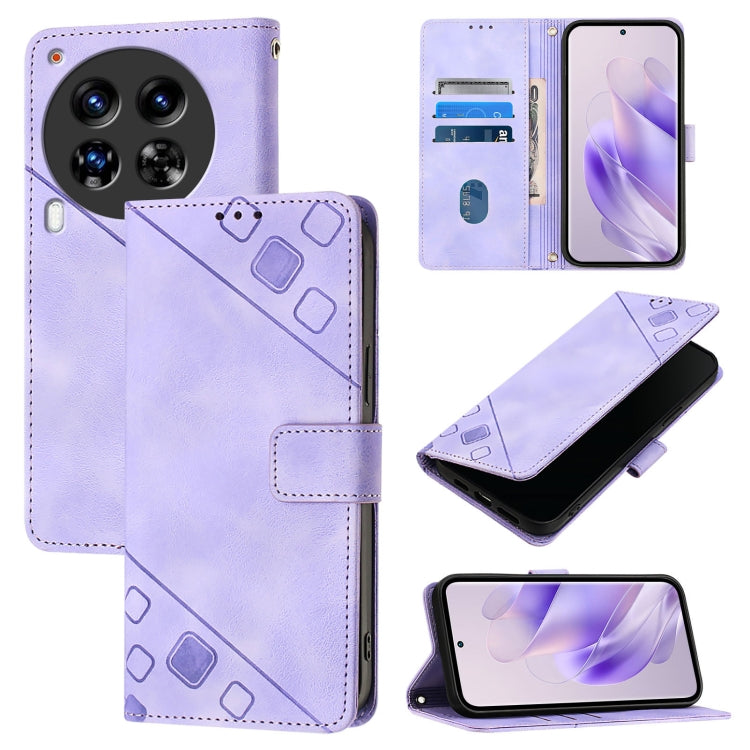 Skin Feel Embossed Leather Phone Case, For Tecno Spark 10 Pro Magic Magenta, For Tecno Camon 30 Premier 5G, For Tecno Pova 6 Neo, For Tecno Pova 6 5G, For Tecno Pova 6, For Tecno Camon 30 Pro 5G, For Tecno Camon 30 4G / 5G, For Tecno Pova 6 Pro