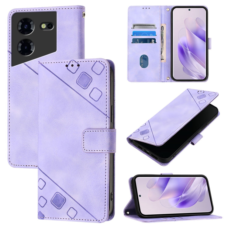 Skin Feel Embossed Leather Phone Case, For Tecno Spark 20 Pro+, For Tecno Spark 20 Pro, For Tecno Spark Go 2024 / Spark 20C, For Tecno Spark 20, For Tecno Pova 5 Pro 5G, For Tecno Pova Neo 3, For Tecno Pova 5 4G, For Tecno Camon 20 Premier 5G