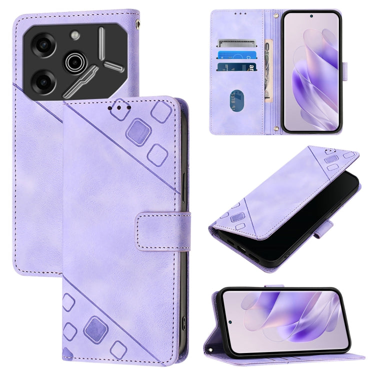 Skin Feel Embossed Leather Phone Case, For Tecno Spark 10 Pro Magic Magenta, For Tecno Camon 30 Premier 5G, For Tecno Pova 6 Neo, For Tecno Pova 6 5G, For Tecno Pova 6, For Tecno Camon 30 Pro 5G, For Tecno Camon 30 4G / 5G, For Tecno Pova 6 Pro