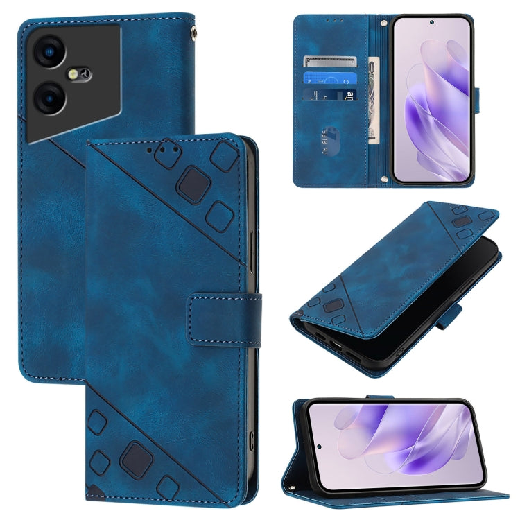 Skin Feel Embossed Leather Phone Case, For Tecno Spark 20 Pro+, For Tecno Spark 20 Pro, For Tecno Spark Go 2024 / Spark 20C, For Tecno Spark 20, For Tecno Pova 5 Pro 5G, For Tecno Pova Neo 3, For Tecno Pova 5 4G, For Tecno Camon 20 Premier 5G