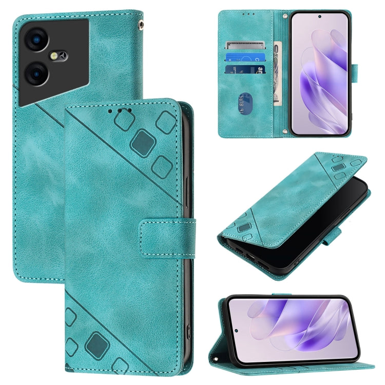 Skin Feel Embossed Leather Phone Case, For Tecno Spark 20 Pro+, For Tecno Spark 20 Pro, For Tecno Spark Go 2024 / Spark 20C, For Tecno Spark 20, For Tecno Pova 5 Pro 5G, For Tecno Pova Neo 3, For Tecno Pova 5 4G, For Tecno Camon 20 Premier 5G