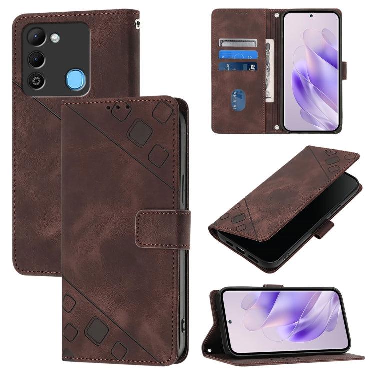 Skin Feel Embossed Leather Phone Case, For Tecno Camon 20 Pro 5G, For Tecno Camon 20 / 20 Pro 4G, For Tecno Spark Go 2023 / Pop 7 / Pop 7 Pro, For Tecno Spark 10C, For Tecno Spark 10 4G, For Tecno Pova Neo 2, For Tecno Spark 9, For Tecno Pop 5c