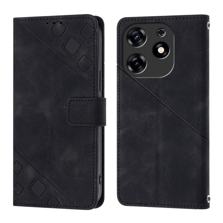 Skin Feel Embossed Leather Phone Case, For Tecno Spark 10 Pro Magic Magenta, For Tecno Camon 30 Premier 5G, For Tecno Pova 6 Neo, For Tecno Pova 6 5G, For Tecno Pova 6, For Tecno Camon 30 Pro 5G, For Tecno Camon 30 4G / 5G, For Tecno Pova 6 Pro