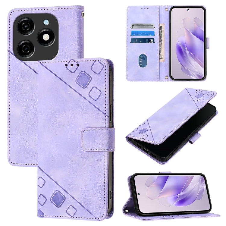 Skin Feel Embossed Leather Phone Case, For Tecno Spark 20 Pro+, For Tecno Spark 20 Pro, For Tecno Spark Go 2024 / Spark 20C, For Tecno Spark 20, For Tecno Pova 5 Pro 5G, For Tecno Pova Neo 3, For Tecno Pova 5 4G, For Tecno Camon 20 Premier 5G
