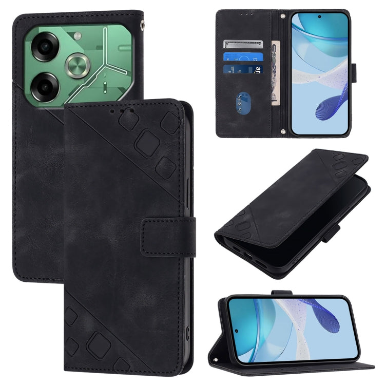 Skin Feel Embossed Leather Phone Case, For Tecno Spark 10 Pro Magic Magenta, For Tecno Camon 30 Premier 5G, For Tecno Pova 6 Neo, For Tecno Pova 6 5G, For Tecno Pova 6, For Tecno Camon 30 Pro 5G, For Tecno Camon 30 4G / 5G, For Tecno Pova 6 Pro