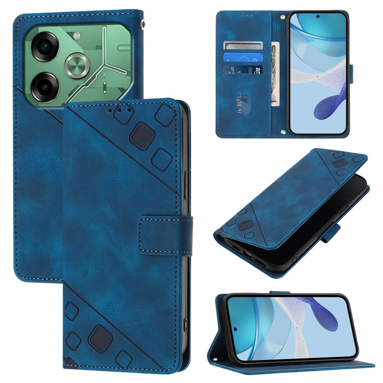Skin Feel Embossed Leather Phone Case, For Tecno Spark 10 Pro Magic Magenta, For Tecno Camon 30 Premier 5G, For Tecno Pova 6 Neo, For Tecno Pova 6 5G, For Tecno Pova 6, For Tecno Camon 30 Pro 5G, For Tecno Camon 30 4G / 5G, For Tecno Pova 6 Pro