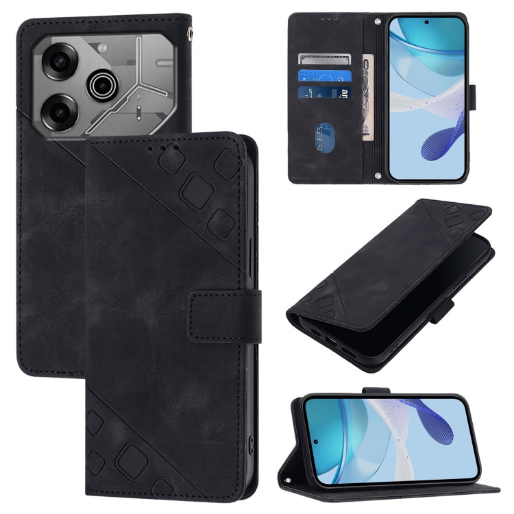 Skin Feel Embossed Leather Phone Case, For Tecno Spark 10 Pro Magic Magenta, For Tecno Camon 30 Premier 5G, For Tecno Pova 6 Neo, For Tecno Pova 6 5G, For Tecno Pova 6, For Tecno Camon 30 Pro 5G, For Tecno Camon 30 4G / 5G, For Tecno Pova 6 Pro