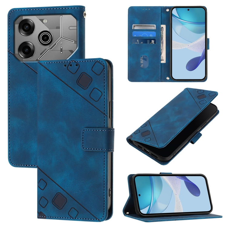 Skin Feel Embossed Leather Phone Case, For Tecno Spark 10 Pro Magic Magenta, For Tecno Camon 30 Premier 5G, For Tecno Pova 6 Neo, For Tecno Pova 6 5G, For Tecno Pova 6, For Tecno Camon 30 Pro 5G, For Tecno Camon 30 4G / 5G, For Tecno Pova 6 Pro