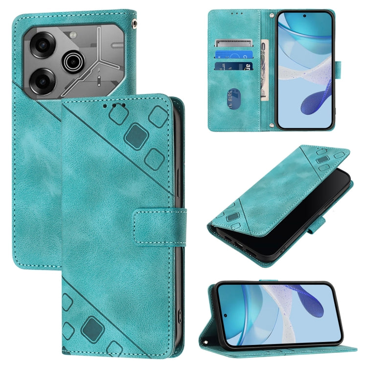 Skin Feel Embossed Leather Phone Case, For Tecno Spark 10 Pro Magic Magenta, For Tecno Camon 30 Premier 5G, For Tecno Pova 6 Neo, For Tecno Pova 6 5G, For Tecno Pova 6, For Tecno Camon 30 Pro 5G, For Tecno Camon 30 4G / 5G, For Tecno Pova 6 Pro