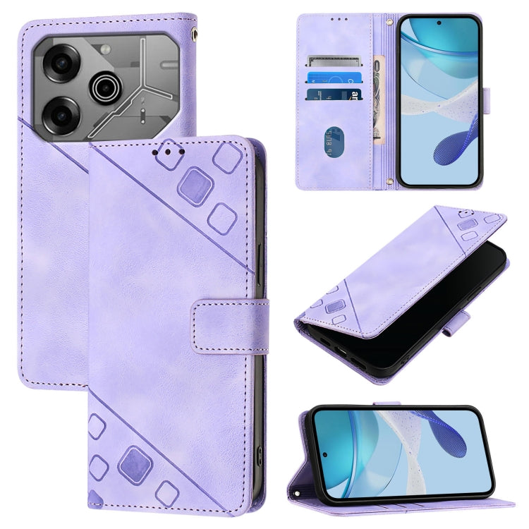 Skin Feel Embossed Leather Phone Case, For Tecno Spark 10 Pro Magic Magenta, For Tecno Camon 30 Premier 5G, For Tecno Pova 6 Neo, For Tecno Pova 6 5G, For Tecno Pova 6, For Tecno Camon 30 Pro 5G, For Tecno Camon 30 4G / 5G, For Tecno Pova 6 Pro