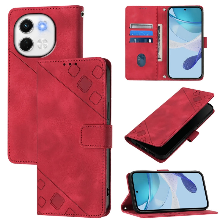 Skin Feel Embossed Leather Phone Case, For Tecno Camon 50 4G, For Tecno Spark Slim 5G, For Tecno Camon 40 Pro 4G, For Tecno Camon 40 Premier, For Tecno Camon 40 4G, For Tecno Spark 30 5G / Pova 6 Neo 5G, For Tecno Spark 30C 5G / Pop 9 5G, For Tecno Pop 6C