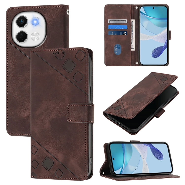Skin Feel Embossed Leather Phone Case, For Tecno Camon 50 4G, For Tecno Spark Slim 5G, For Tecno Camon 40 Pro 4G, For Tecno Camon 40 Premier, For Tecno Camon 40 4G, For Tecno Spark 30 5G / Pova 6 Neo 5G, For Tecno Spark 30C 5G / Pop 9 5G, For Tecno Pop 6C