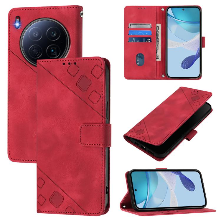 Skin Feel Embossed Leather Phone Case, For Tecno Camon 50 4G, For Tecno Spark Slim 5G, For Tecno Camon 40 Pro 4G, For Tecno Camon 40 Premier, For Tecno Camon 40 4G, For Tecno Spark 30 5G / Pova 6 Neo 5G, For Tecno Spark 30C 5G / Pop 9 5G, For Tecno Pop 6C
