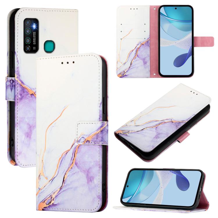 PT003 Marble Pattern Flip Leather Phone Case, For Infinix Hot 90 / 90 Pro