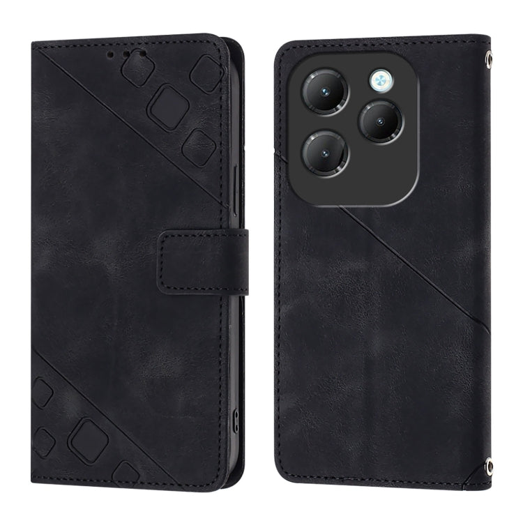 Skin Feel Embossed Leather Phone Case, For Infinix Hot 40 / Hot 40 Pro, For Infinix Hot 40i, For Infinix Smart 8, For Infinix Zero 30 4G, For Infinix Zero 30 5G, For Infinix Hot 30 5G, For Infinix Hot 30 Play / Hot 30 Play NFC                          ...