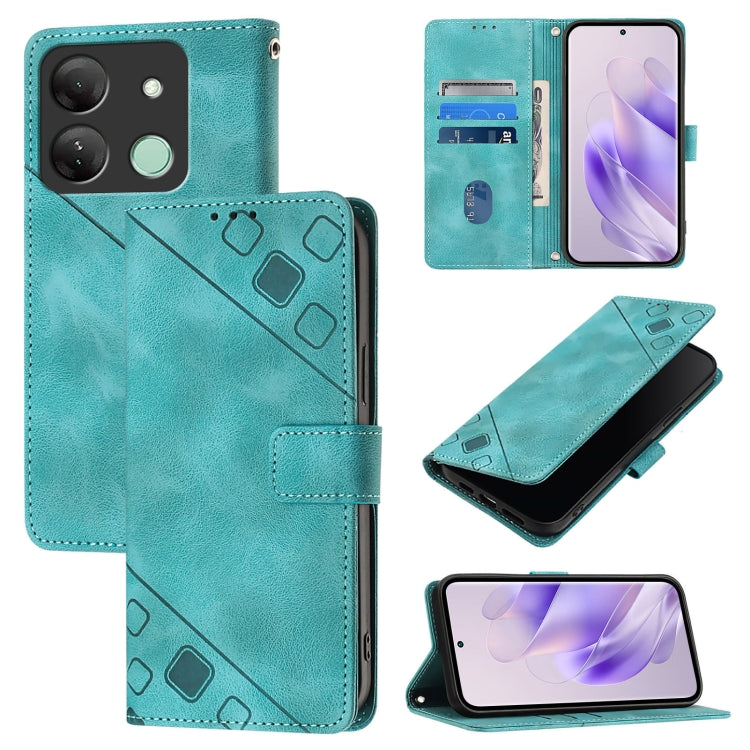 Skin Feel Embossed Leather Phone Case, For Infinix Hot 40 / Hot 40 Pro, For Infinix Hot 40i, For Infinix Smart 8, For Infinix Zero 30 4G, For Infinix Zero 30 5G, For Infinix Hot 30 5G, For Infinix Hot 30 Play / Hot 30 Play NFC                          ...