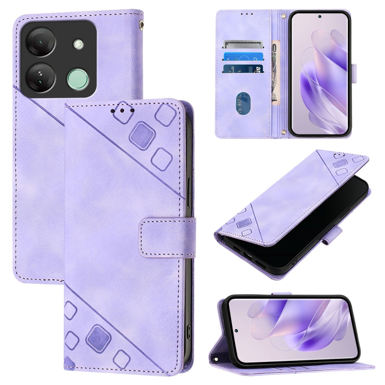 Skin Feel Embossed Leather Phone Case, For Infinix Hot 40 / Hot 40 Pro, For Infinix Hot 40i, For Infinix Smart 8, For Infinix Zero 30 4G, For Infinix Zero 30 5G, For Infinix Hot 30 5G, For Infinix Hot 30 Play / Hot 30 Play NFC                          ...