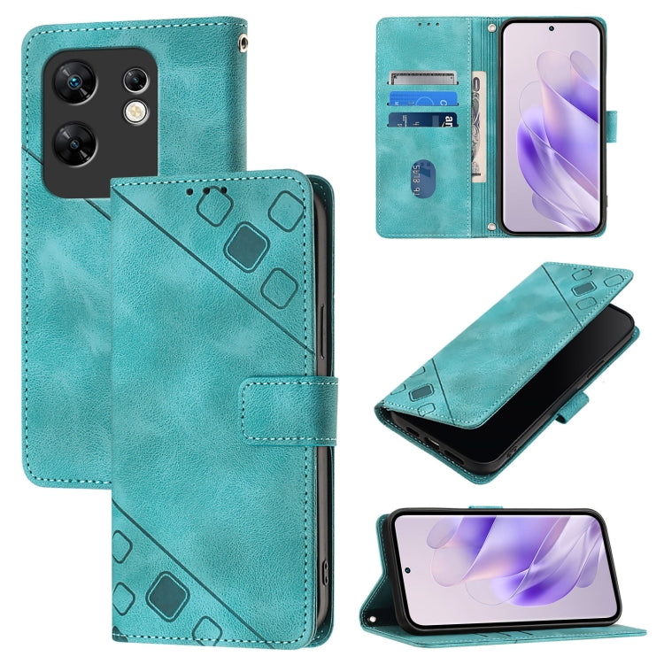 Skin Feel Embossed Leather Phone Case, For Infinix Hot 40 / Hot 40 Pro, For Infinix Hot 40i, For Infinix Smart 8, For Infinix Zero 30 4G, For Infinix Zero 30 5G, For Infinix Hot 30 5G, For Infinix Hot 30 Play / Hot 30 Play NFC                          ...