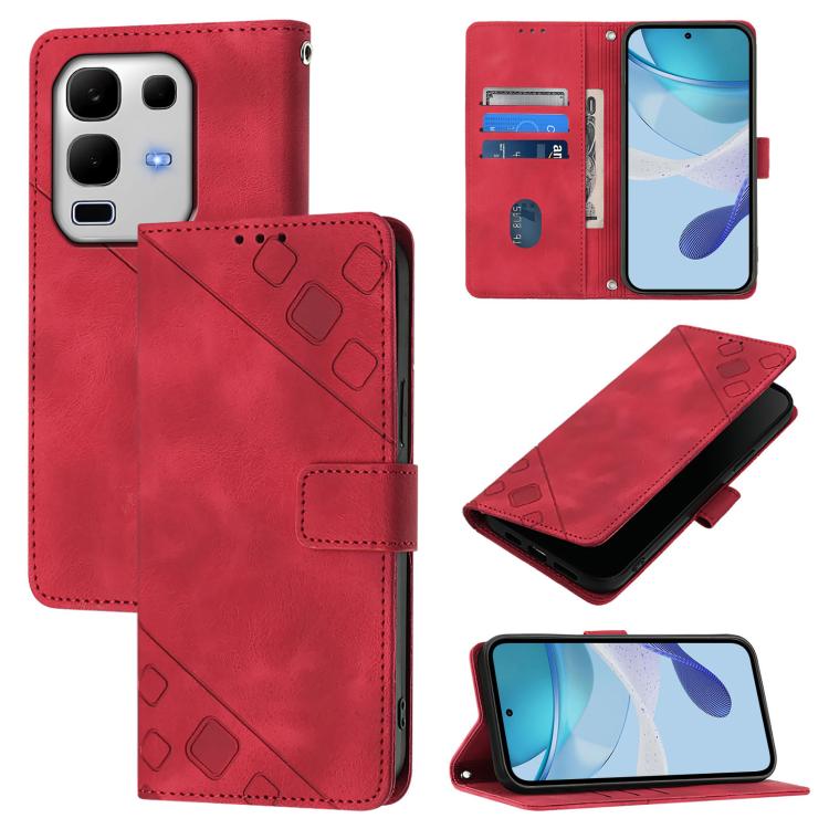 Skin Feel Embossed Leather Phone Case, For Infinix Note 50s, For Infinix Hot 50 Pro+ 4G, For Infinix Smart 8 Plus / Smart 8 Pro, For Infinix GT 20 Pro X6871, For Infinix Note 40 Pro 4G, For Infinix Note 40 Pro 5G, For Infinix Note 40                   ...
