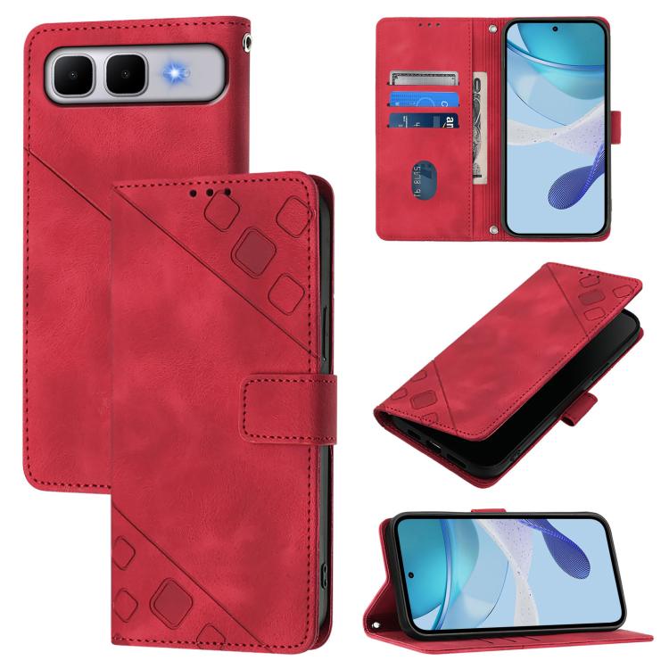 Skin Feel Embossed Leather Phone Case, For Infinix GT 50 Pro 5G, For Infinix Note Edge 5G Global, For Infinix Smart 20 4G X6840, For Infinix Note 60 5G / 60 Pro 5G, For Infinix Hot 60i 5G / Tecno Spark Go 5G, For Infinix Smart 10 Plus                  ...