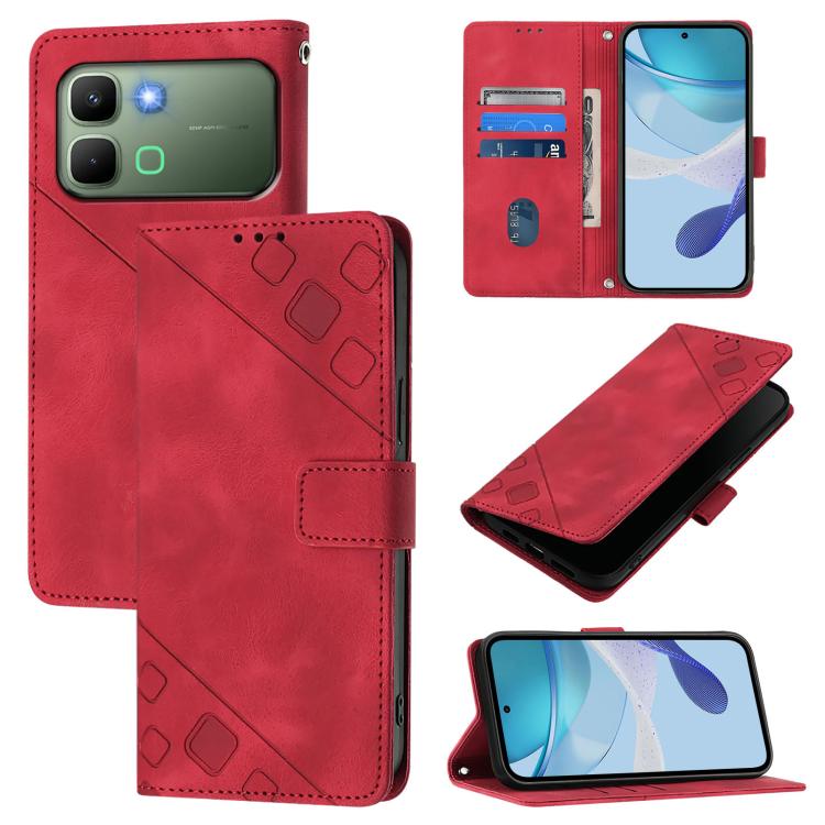 Skin Feel Embossed Leather Phone Case, For Infinix GT 50 Pro 5G, For Infinix Note Edge 5G Global, For Infinix Smart 20 4G X6840, For Infinix Note 60 5G / 60 Pro 5G, For Infinix Hot 60i 5G / Tecno Spark Go 5G, For Infinix Smart 10 Plus                  ...