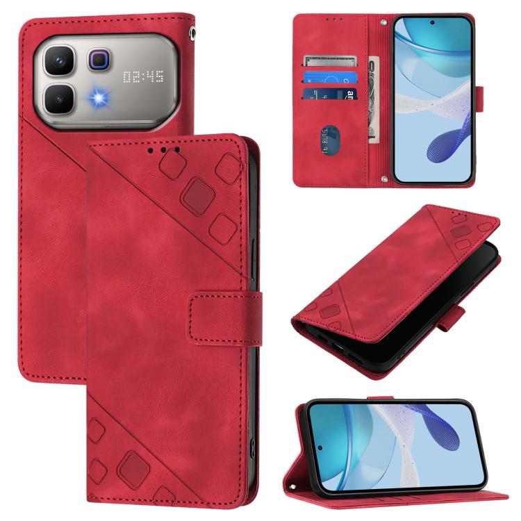 Skin Feel Embossed Leather Phone Case, For Infinix GT 50 Pro 5G, For Infinix Note Edge 5G Global, For Infinix Smart 20 4G X6840, For Infinix Note 60 5G / 60 Pro 5G, For Infinix Hot 60i 5G / Tecno Spark Go 5G, For Infinix Smart 10 Plus                  ...