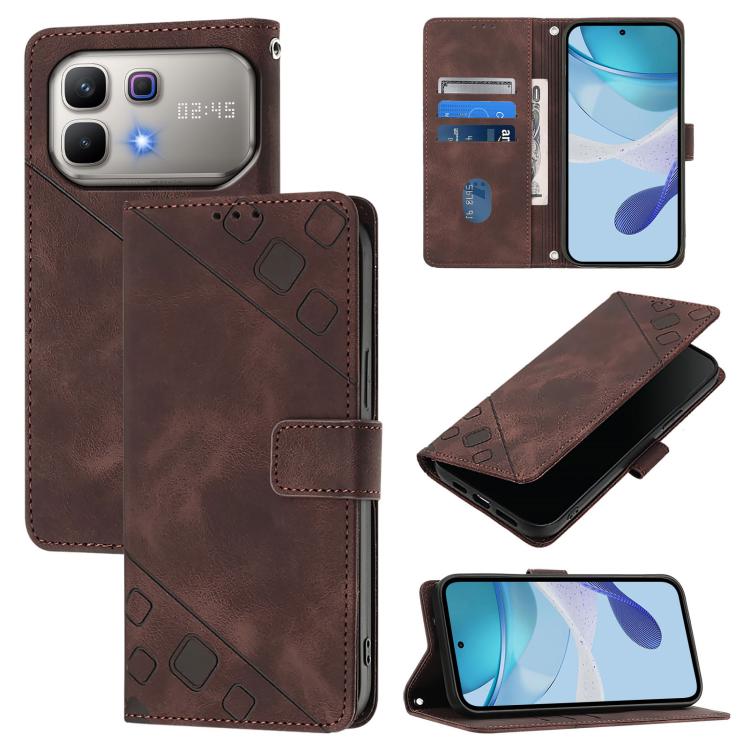 Skin Feel Embossed Leather Phone Case, For Infinix GT 50 Pro 5G, For Infinix Note Edge 5G Global, For Infinix Smart 20 4G X6840, For Infinix Note 60 5G / 60 Pro 5G, For Infinix Hot 60i 5G / Tecno Spark Go 5G, For Infinix Smart 10 Plus                  ...