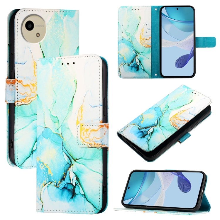PT003 Marble Pattern Flip Leather Phone Case, For Sharp Aquos wish6, For Sharp Aquos R11, For Sharp Aquos Sense10, For Sharp Basio Active3, For Sharp Aquos Sense9 Plus, For Sharp Aquos Sense9, For Sharp Aquos R9 Pro SH-54E, For Sharp Aquos Wish 4 SH-52...