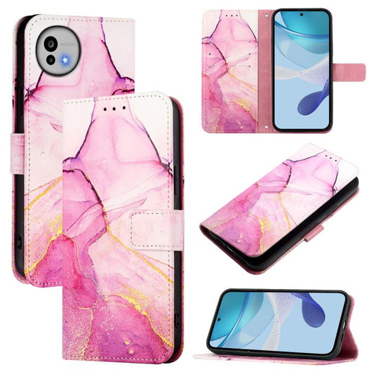 PT003 Marble Pattern Flip Leather Phone Case, For Sharp Aquos wish6, For Sharp Aquos R11, For Sharp Aquos Sense10, For Sharp Basio Active3, For Sharp Aquos Sense9 Plus, For Sharp Aquos Sense9, For Sharp Aquos R9 Pro SH-54E, For Sharp Aquos Wish 4 SH-52...