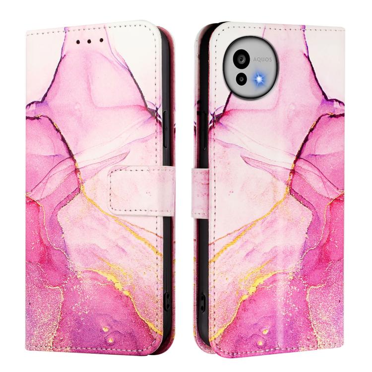 PT003 Marble Pattern Flip Leather Phone Case, For Sharp Aquos wish6, For Sharp Aquos R11, For Sharp Aquos Sense10, For Sharp Basio Active3, For Sharp Aquos Sense9 Plus, For Sharp Aquos Sense9, For Sharp Aquos R9 Pro SH-54E, For Sharp Aquos Wish 4 SH-52...