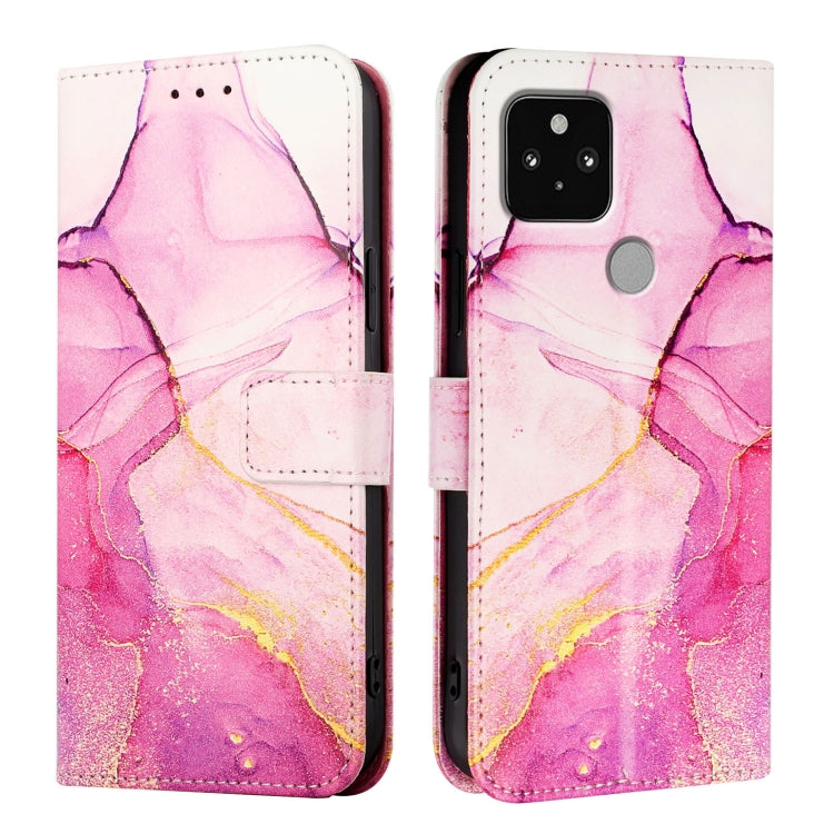 PT003 Marble Pattern Flip Leather Phone Case, For Google Pixel 5
