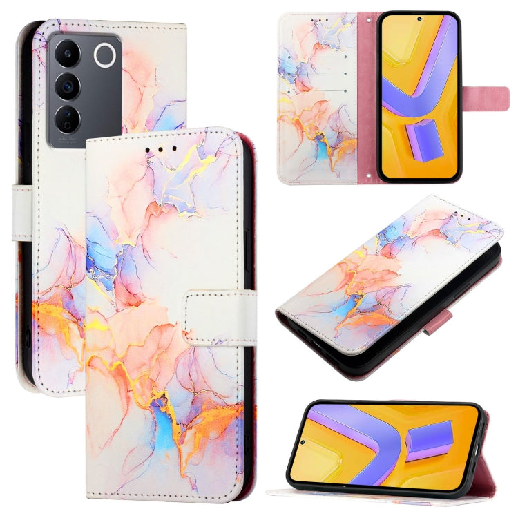 PT003 Marble Pattern Flip Leather Phone Case, For vivo V27e 4G / T2 4G Global, For vivo Y35 4G / Y22s 4G / Y22 4G Global, For vivo Y77 5G Global / Y77e 5G, For vivo Y55s 5G 2023 / Y55 5G / Y75 5G, For vivo T1 5G / iQOO U5e / Y30 5G / Y33e 5G           ...