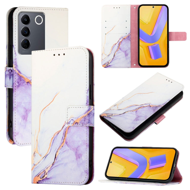 PT003 Marble Pattern Flip Leather Phone Case, For vivo V27e 4G / T2 4G Global, For vivo Y35 4G / Y22s 4G / Y22 4G Global, For vivo Y77 5G Global / Y77e 5G, For vivo Y55s 5G 2023 / Y55 5G / Y75 5G, For vivo T1 5G / iQOO U5e / Y30 5G / Y33e 5G           ...