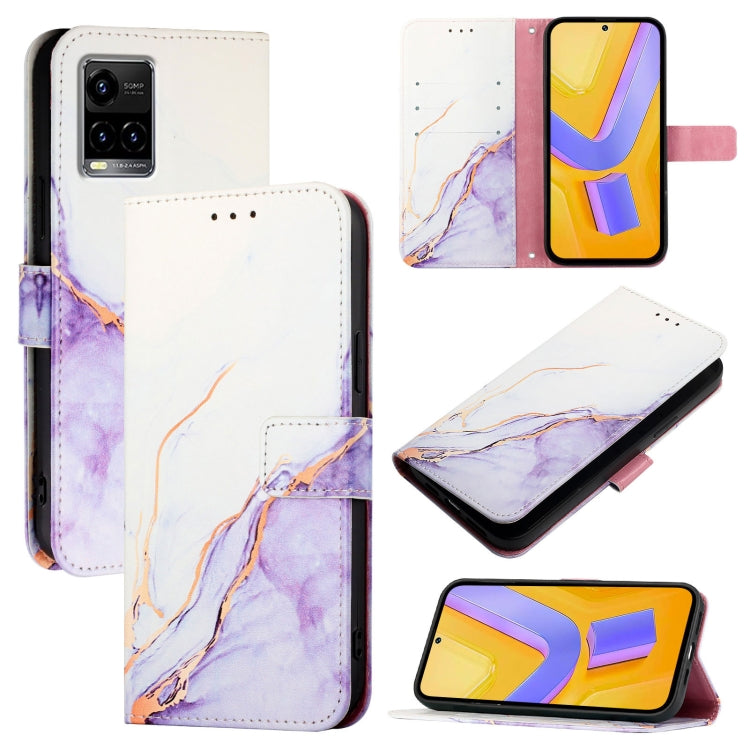 PT003 Marble Pattern Flip Leather Phone Case, For vivo V27e 4G / T2 4G Global, For vivo Y35 4G / Y22s 4G / Y22 4G Global, For vivo Y77 5G Global / Y77e 5G, For vivo Y55s 5G 2023 / Y55 5G / Y75 5G, For vivo T1 5G / iQOO U5e / Y30 5G / Y33e 5G           ...
