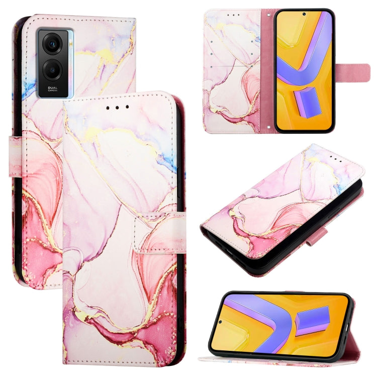 PT003 Marble Pattern Flip Leather Phone Case, For vivo V27e 4G / T2 4G Global, For vivo Y35 4G / Y22s 4G / Y22 4G Global, For vivo Y77 5G Global / Y77e 5G, For vivo Y55s 5G 2023 / Y55 5G / Y75 5G, For vivo T1 5G / iQOO U5e / Y30 5G / Y33e 5G           ...