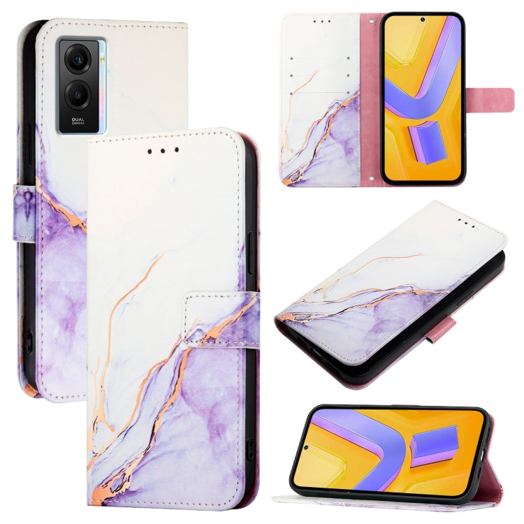 PT003 Marble Pattern Flip Leather Phone Case, For vivo V27e 4G / T2 4G Global, For vivo Y35 4G / Y22s 4G / Y22 4G Global, For vivo Y77 5G Global / Y77e 5G, For vivo Y55s 5G 2023 / Y55 5G / Y75 5G, For vivo T1 5G / iQOO U5e / Y30 5G / Y33e 5G           ...