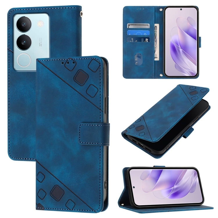 Skin Feel Embossed Leather Phone Case, For vivo Y100 5G IDN / Y200e 5G Global, For vivo V30 5G / V30 Pro 5G Global, For vivo V29e 5G Global / Y200 5G Global, For vivo X100 Pro, For vivo X100, For vivo V29 5G Global / V29 Pro                            ...