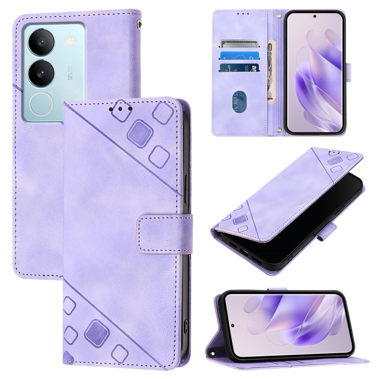 Skin Feel Embossed Leather Phone Case, For vivo Y100 5G IDN / Y200e 5G Global, For vivo V30 5G / V30 Pro 5G Global, For vivo V29e 5G Global / Y200 5G Global, For vivo X100 Pro, For vivo X100, For vivo V29 5G Global / V29 Pro                            ...
