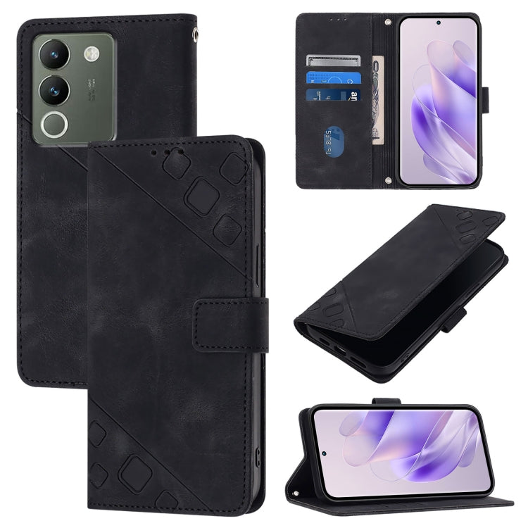 Skin Feel Embossed Leather Phone Case, For vivo Y100 5G IDN / Y200e 5G Global, For vivo V30 5G / V30 Pro 5G Global, For vivo V29e 5G Global / Y200 5G Global, For vivo X100 Pro, For vivo X100, For vivo V29 5G Global / V29 Pro                            ...