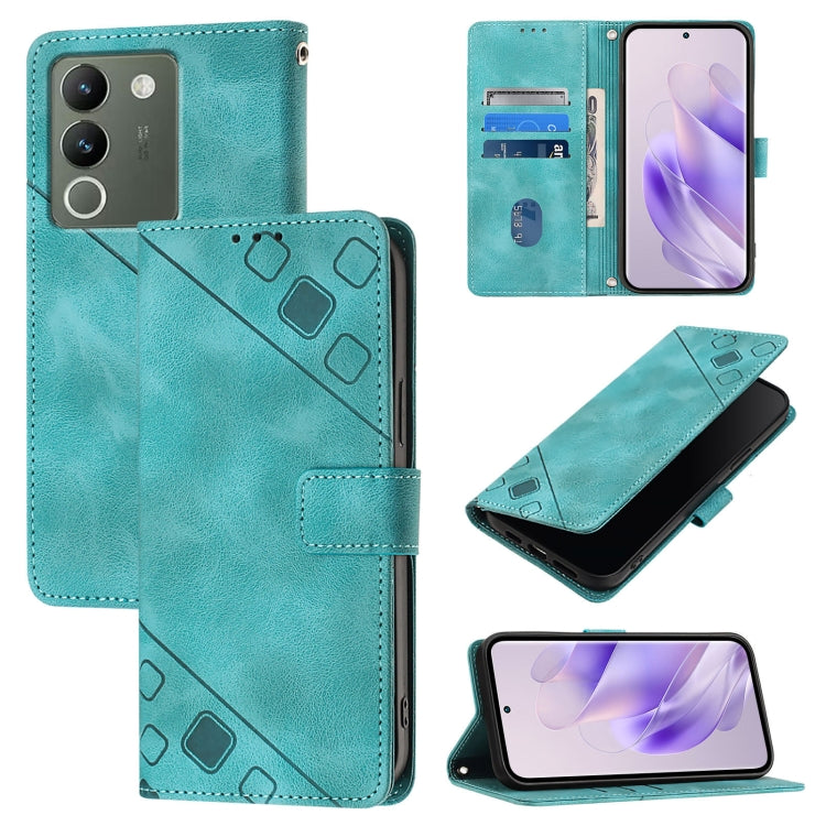 Skin Feel Embossed Leather Phone Case, For vivo Y100 5G IDN / Y200e 5G Global, For vivo V30 5G / V30 Pro 5G Global, For vivo V29e 5G Global / Y200 5G Global, For vivo X100 Pro, For vivo X100, For vivo V29 5G Global / V29 Pro                            ...