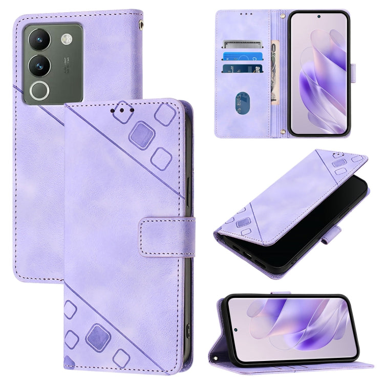 Skin Feel Embossed Leather Phone Case, For vivo Y100 5G IDN / Y200e 5G Global, For vivo V30 5G / V30 Pro 5G Global, For vivo V29e 5G Global / Y200 5G Global, For vivo X100 Pro, For vivo X100, For vivo V29 5G Global / V29 Pro                            ...